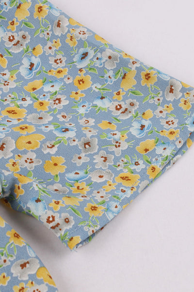 Φόρεμα 50s Με Floral Print Τραπεζοειδές