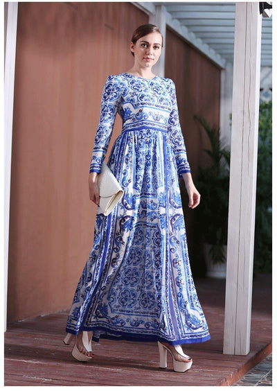 Μπλε Φόρεμα Plus Size 40s