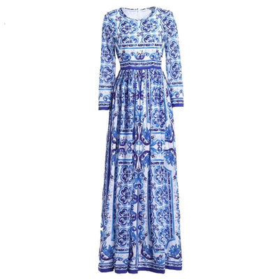 Μπλε Φόρεμα Plus Size 40s
