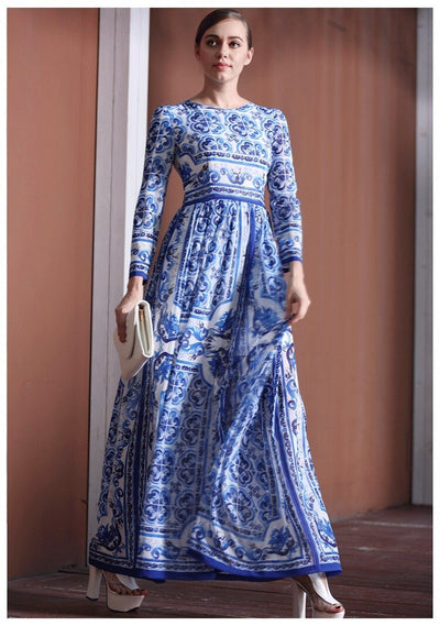 Μπλε Φόρεμα Plus Size 40s