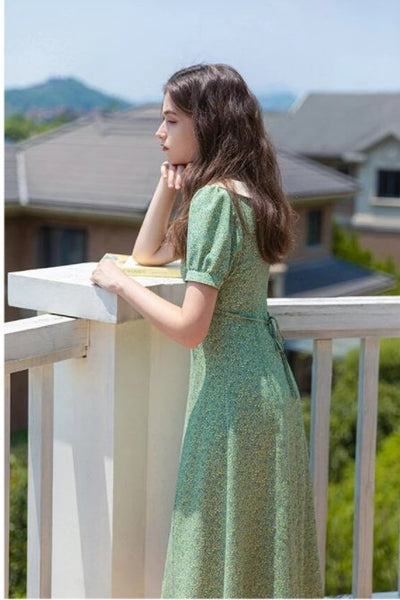 Φόρεμα 40s Green Daisy