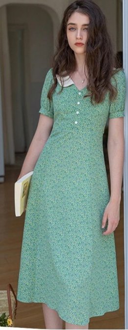 Φόρεμα 40s Green Daisy