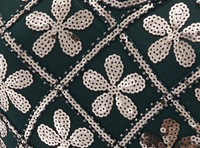 Φόρεμα Charleston 20s - Green & Gold