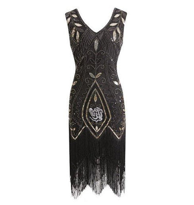 Γυναικείο Μαύρο Φόρεμα Δεκαετίας 20