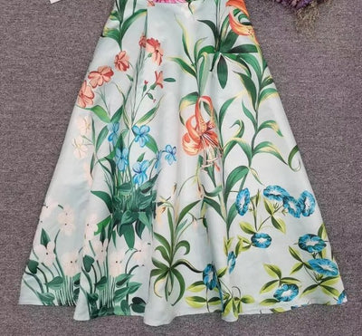 Φόρεμα 40s Floral Mint