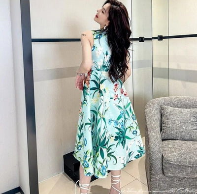 Φόρεμα 40s Floral Mint