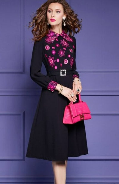 Μακρύ Vintage Flower Φόρεμα