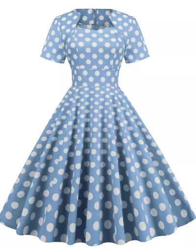 Μπλε Φόρεμα Vintage Style Της Δεκαετίας Του '50