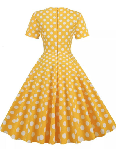 Φόρεμα 50's Style Vintage News Yellow