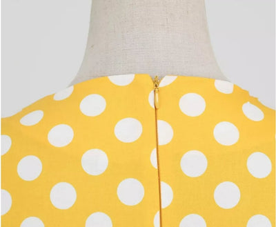 Φόρεμα 50's Style Vintage News Yellow