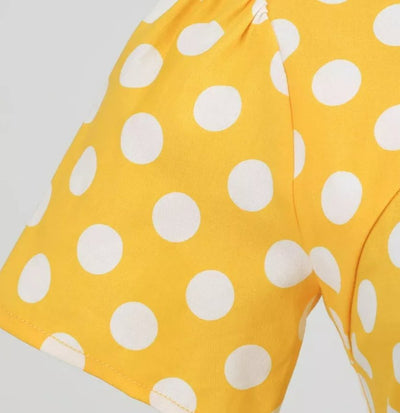 Φόρεμα 50's Style Vintage News Yellow