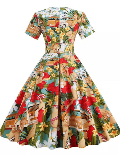 Φόρεμα Vintage Patchwork Της Δεκαετίας Του '50