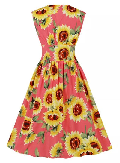Vintage Φόρεμα 1950 Pink Flowers