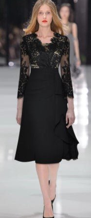 Vintage Σχεδιαστικό Φόρεμα Της Δεκαετίας Του '40 Μαύρο