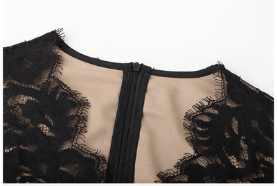 Vintage Σχεδιαστικό Φόρεμα Της Δεκαετίας Του '40 Μαύρο