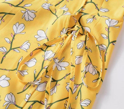 Vintage Φόρεμα 40s Yellow Flower