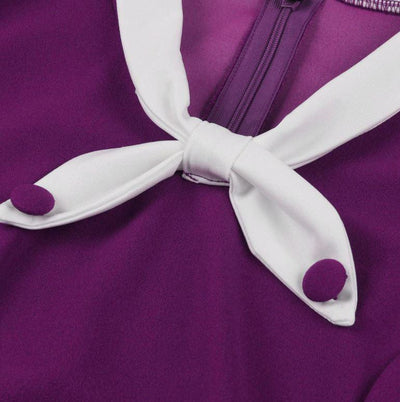 Vintage Φθινοπωρινό Μωβ Φόρεμα