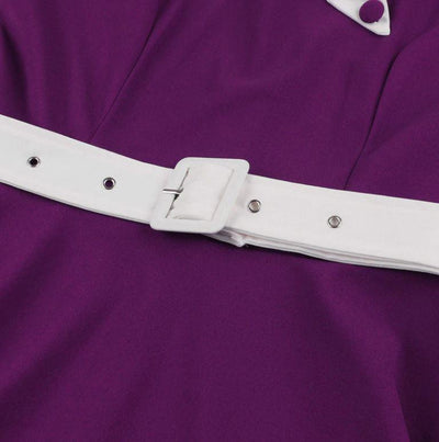 Vintage Φθινοπωρινό Μωβ Φόρεμα