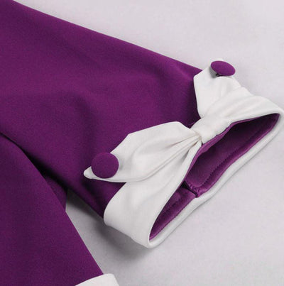 Vintage Φθινοπωρινό Μωβ Φόρεμα