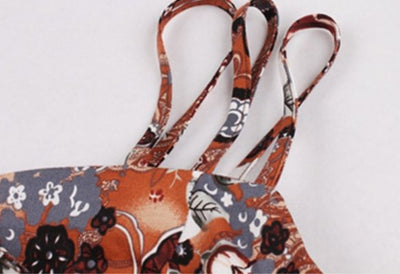 Φόρεμα Vintage Plus Size White Coffee