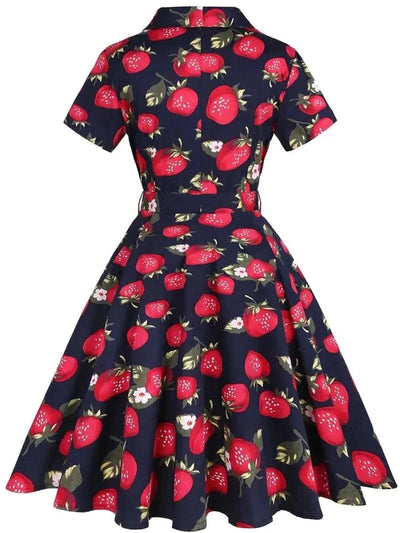 Vintage Strawberry Pin Up Φόρεμα