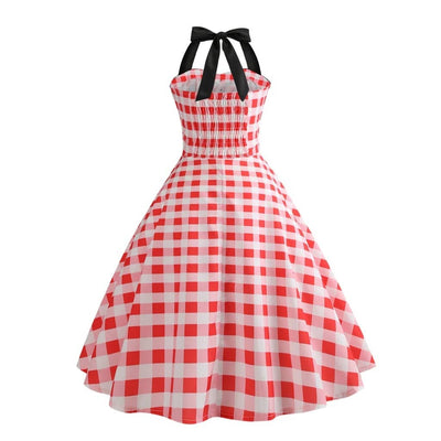 Vintage Φόρεμα - Red Gingham Pin-Up