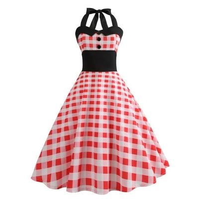 Vintage Φόρεμα - Red Gingham Pin-Up