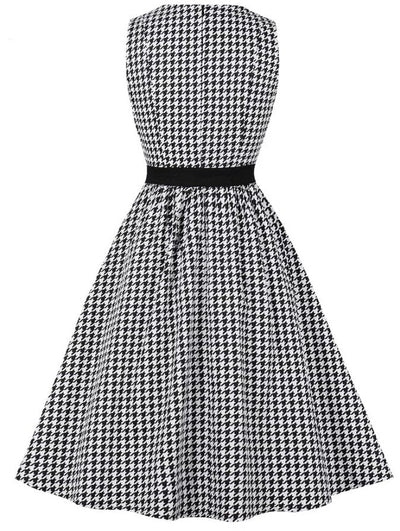 Vintage Ασπρόμαυρο Φόρεμα Gingham