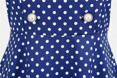 Glamourous Μπλε Φόρεμα Δεκαετίας 50