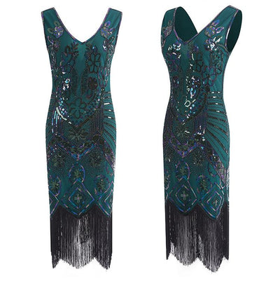 Vintage 20s Paris Green Φόρεμα