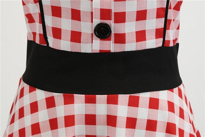 Vintage Κόκκινο Και Λευκό Φόρεμα