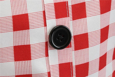 Vintage Κόκκινο Και Λευκό Φόρεμα