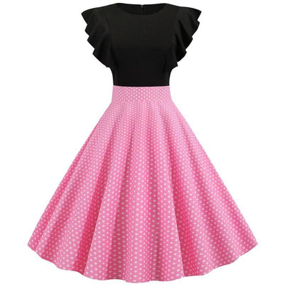 Φόρεμα Rockabilly Με Μανίκια Με Καπάκι