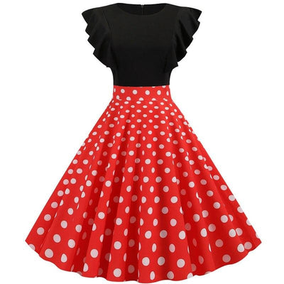 Φόρεμα Rockabilly Με Μανίκια Με Καπάκι