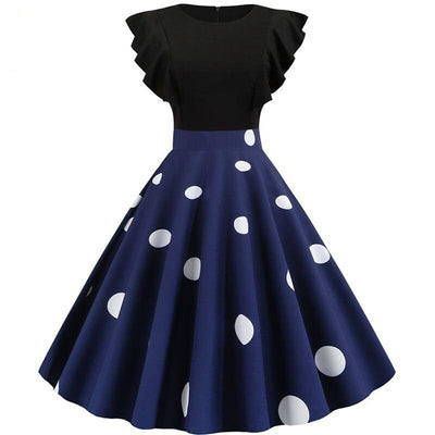 Φόρεμα Rockabilly Με Μανίκια Με Καπάκι