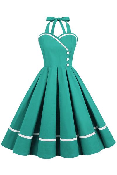 Vintage Φόρεμα 50s Με V-Neck Pin Up