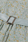 Vintage Floral Print Αμάνικο Φόρεμα
