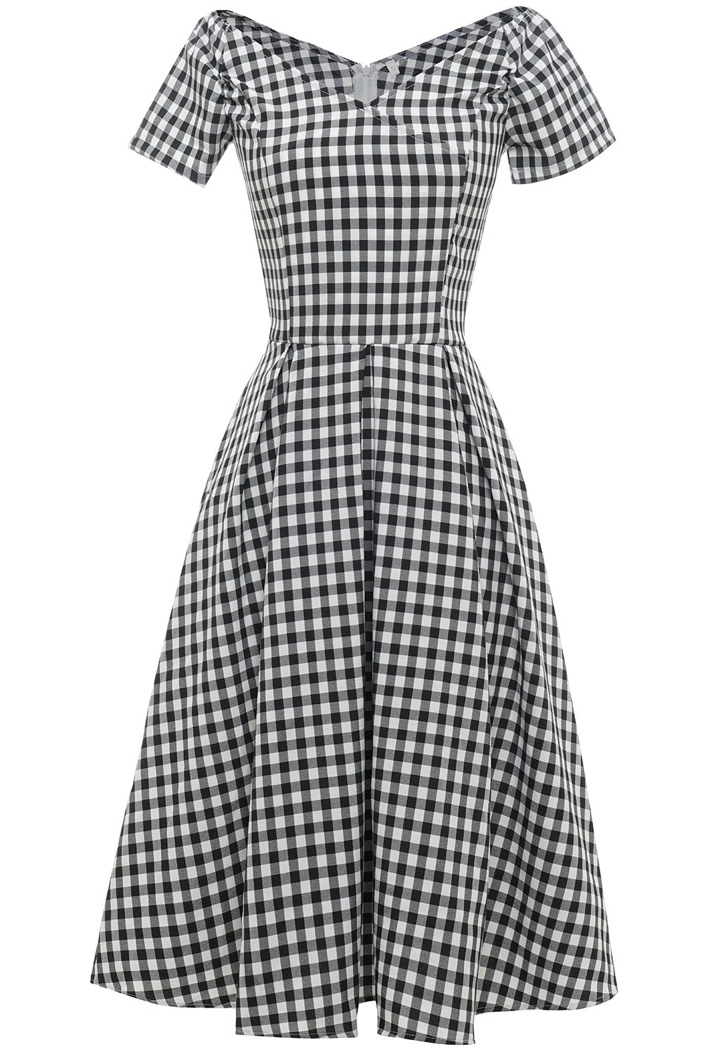 Vintage Check Midi Φόρεμα