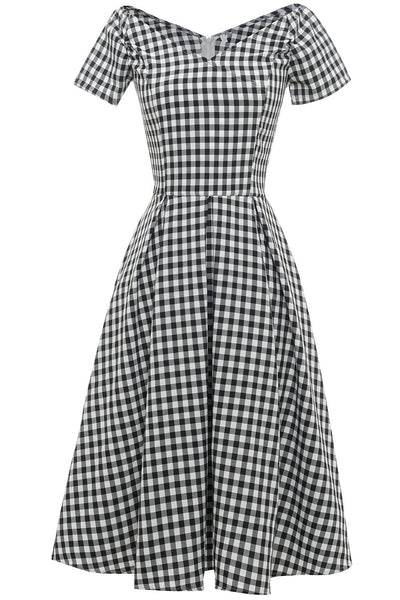 Vintage Check Midi Φόρεμα