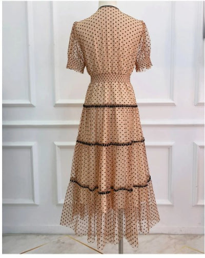 Vintage Φόρεμα 40s Σαμπάνια