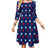 Γυναικείο Σκούρο Μπλε Φόρεμα Star 70s Vintage Plus Size