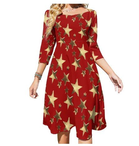 Γυναικείο 70s Vintage Κόκκινο Φόρεμα