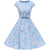 Φόρεμα 50s Sky Blue Floral