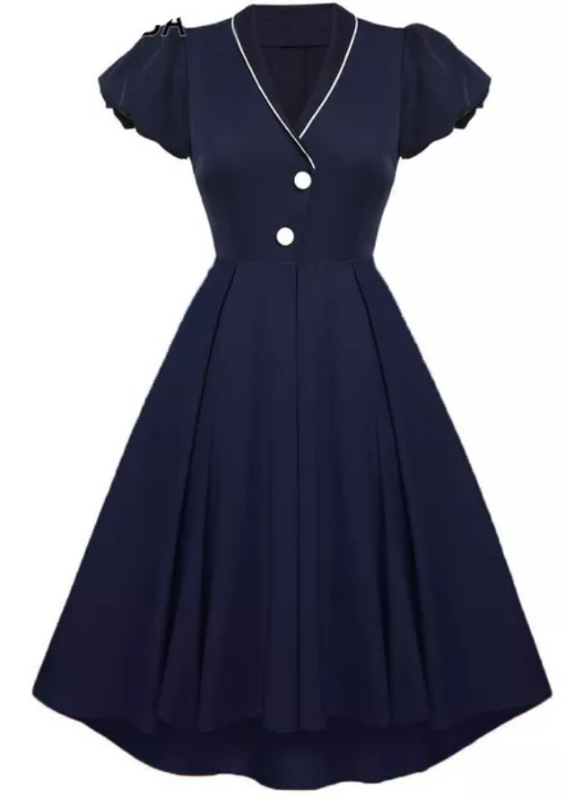 Φόρεμα 50s Navy Blue