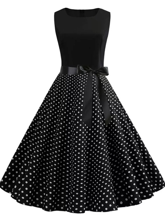 Φόρεμα 50s Black Pin Up