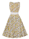 Φόρεμα 50s Pin Up Yellow Flowers