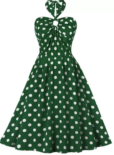 Φόρεμα 50s Pin Up Green Apple