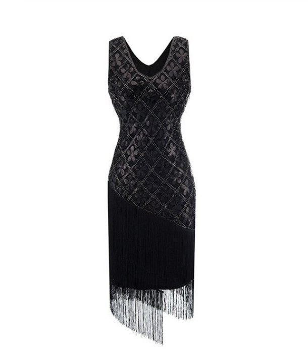 Μαύρο Φόρεμα 20s Vintage Plus Size