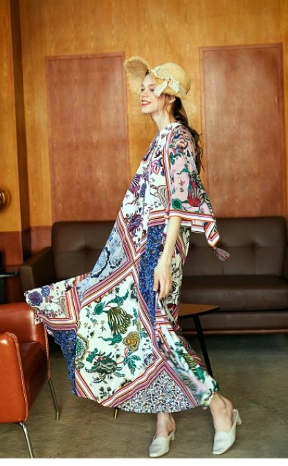 Ασύμμετρο Φλοράλ Φόρεμα Δεκαετίας 40