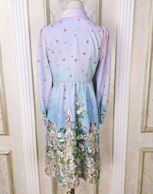 Κοντό Πουκάμισο Γιακά Φόρεμα Δεκαετίας 40